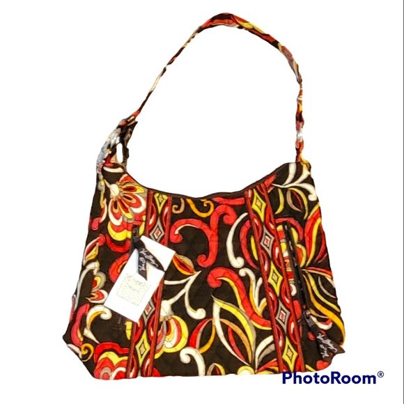 Vera Bradley Quilted Shoulder Tote -Retired Autumnal Puccini Pattern NEW - Picture 3 of 11